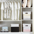 Fabric Storage Cubes with Clear Windows and Lids 11'' Foldable Storage Bins - Image 8
