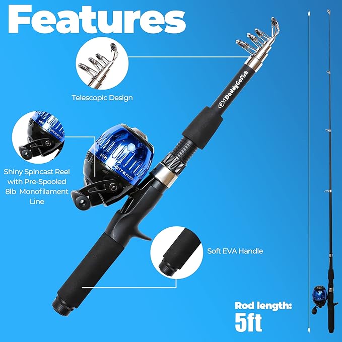 DaddyGoFish Kids Fishing Pole - Image 3