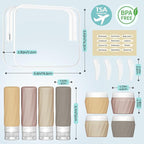 14pack Travel Bottles for Toiletries, TSA Approved Travel Size Toiletries - Image 2