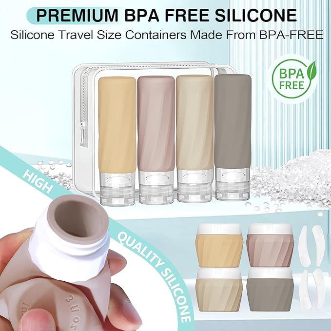 14pack Travel Bottles for Toiletries, TSA Approved Travel Size Toiletries - Image 3