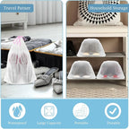 18 Pack Shoe Bags for Travel, 15.7" x 11.8" Clear Travel Shoe Bags for Packing - Image 7