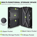 AnyZip Luggage PC+ABS Aluminum Frame Zipperless Checked Luggage Hard Shell - Image 3