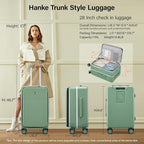 Hanke 28 Inch Luggage with Cup Holder and Charge, Top Opening Hard Shell - Image 2