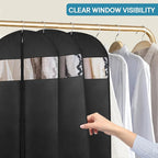 50" Black Garment Bag, Mens Suit Bags - Image 3