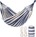 Camping Hammocks for Backyard Hanging Sturdy Garden Comfortable Fabric Hammock by LIEVIM