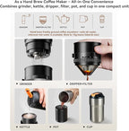 Portable Pour Over Coffee Maker, Rechargeable Electric Grinder - Image 3