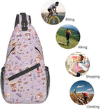 SUPLUCHOM Sling Bag Mushrooms Vintage Botanical Hiking Daypack Crossbody - Image 6