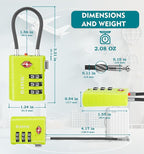 ANVIL TSA Approved Luggage Locks – High Security TSA008 Combination Travel Locks - Image 7