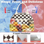 FlowFly Lunch Bag for Women Insulated Lunch Box Corduroy Lunch Tote Cooler for - Image 2