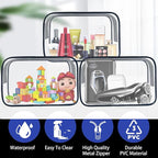 16 Pack Waterproof Cosmetic Bag TSA Approved Toiletry Bag, Portable Travel Pouch - Image 6