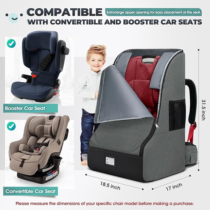 RAINSMORE Padded Car Seat Travel Bag - Image 2