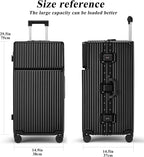 feilario 30in Super Large Captain Aluminum Frame Hardside Spinner Wheels Luggage - Image 2