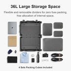 LEVEL8 Gibraltar Aluminum Zipperless Luggage 20 Inch, Hardside Carry on - Image 6