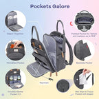 RUVALINO Diaper Bag Backpack, Large Capacity, Waterproof, Dark Gray - Image 3