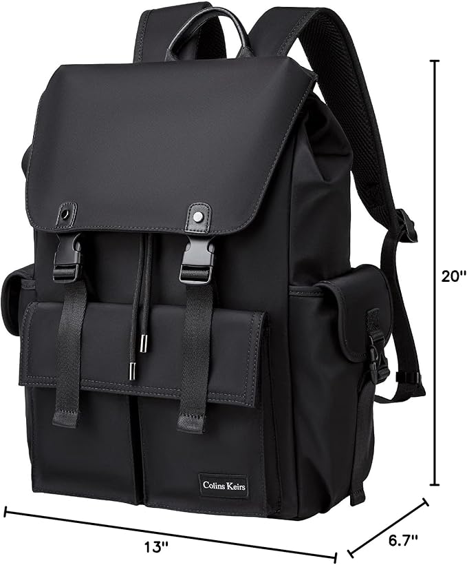Black backpack for men, 16 inch laptop backpack - Image 10