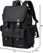 Black backpack for men, 16 inch laptop backpack - Image 10