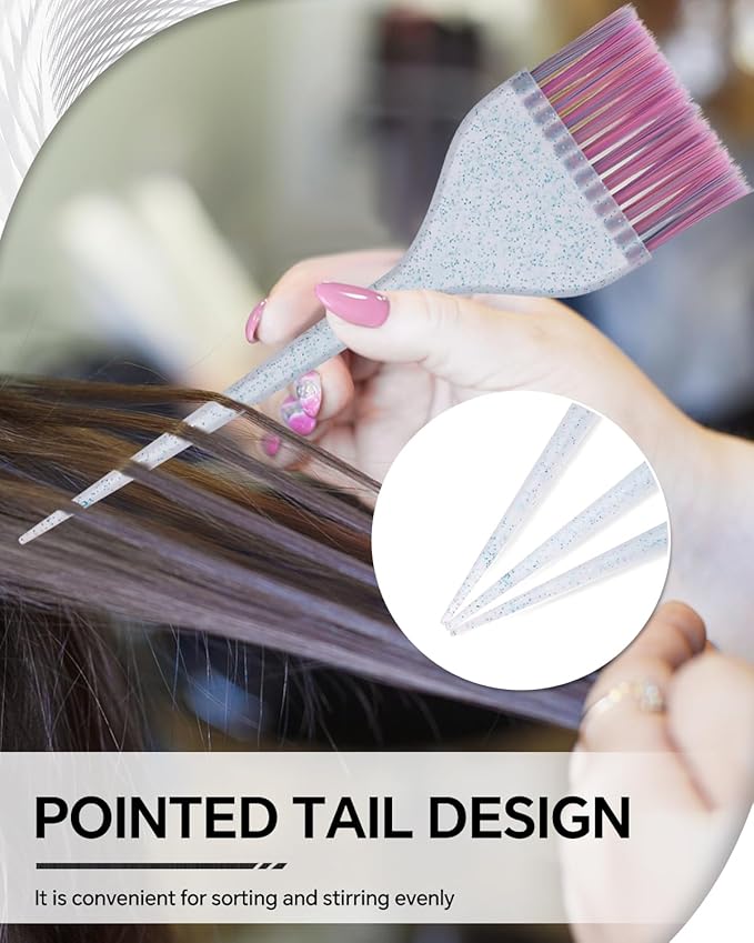 3 Pack Hair Color Brush Set - Professional Hair Dye Brush for Stylist, for Highlighting, Tint and Coloring Sections - Women Men Salon Use Home DIY Dyeing