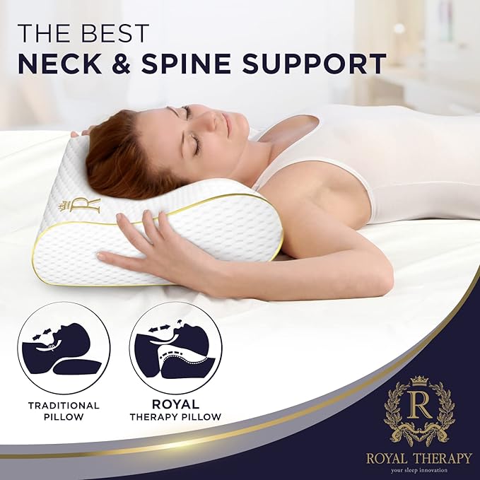 Memory Foam Pillow, Cervical Pillow, 4-Layer Queen, Contour Pillow, Side Sleeper - Image 3
