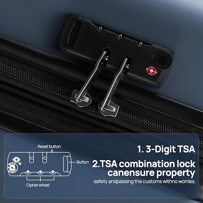 Carry on Luggage 22 X 14 X 9 Airline Approved, 20 Inch Luggage - Image 6