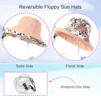 Women Wide Brim Sun Hats Metal Wired Edge Summer UV Protection Beach Fishing Hat - Image 2