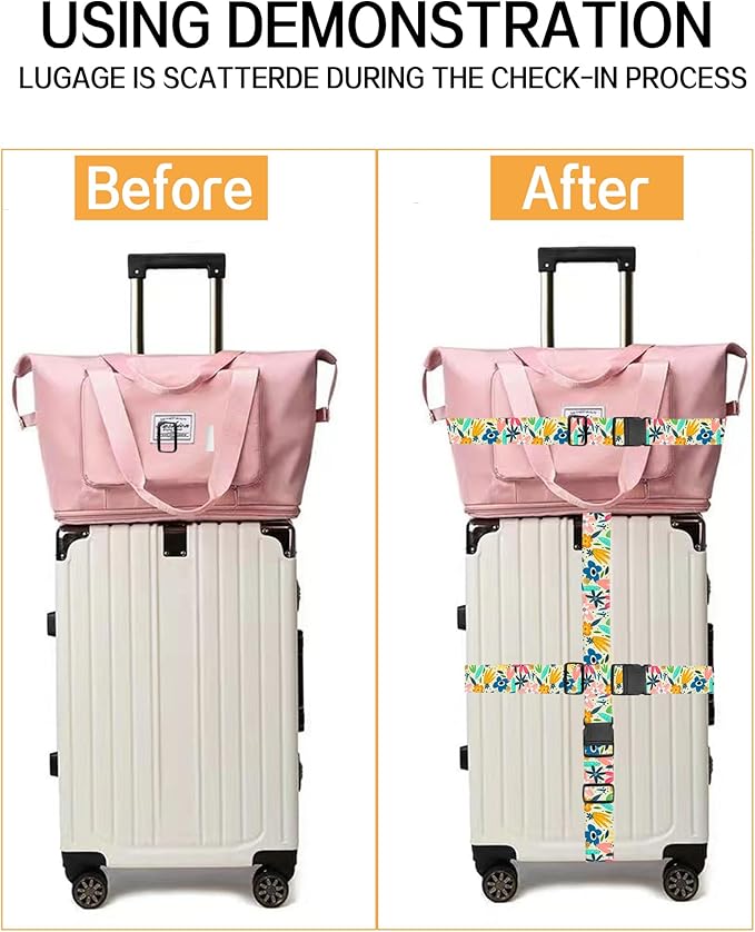 Luggage Straps for Suitcases, Adjustable Travel Belt, Durable Wide Luggage Strap - Image 3