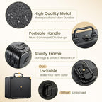 Makeup Case with Magnetic Lighted Mirror Makeup Organizer Box Travel Cosmetic - Image 5