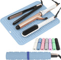 AMIJEAL Oversize Silicone Heat Resistant Mat for Hair Tools, Curling Iron Mat, Hot Tools Holder, Portable Flat Iron Hair Straightener Pad Cover for Travel Vanity Salon(14.2" x 11.0")