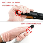 Lessmon Professional Heat Resistant Glove for Hair Styling Heat Blocking for Curling, Flat Iron and Curling Wand Suitable for Left and Right Hands, 1 Piece, Light Pink
