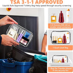 AURUZA 4 Pack Clear Toiletry Bag, Portable Travel Makeup Pouch - Image 3