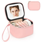 Relavel Mini Makeup Bag with Led Mirror, Small Cosmetic Bag with 3 Light Modes - Image 8