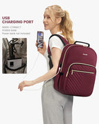 LOVEVOOK Laptop Backpack for Women, Large Travel Computer Work Bag, Business - Image 5