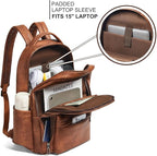 30L Business Laptop Backpack for Women Men, Travel Work Backpack Purse Faux - Image 3