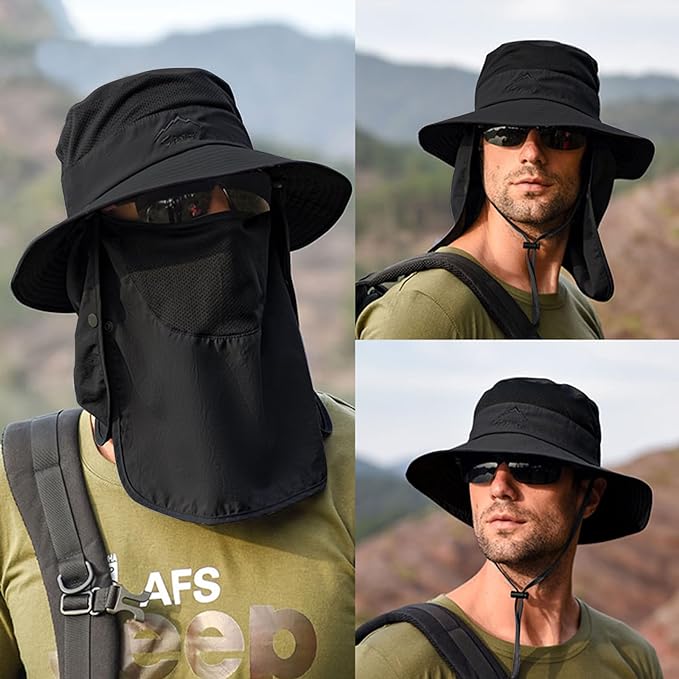 Sun Hats for Men Women Fishing Hat UPF 50+ Breathable Wide Brim Summer UV - Image 2