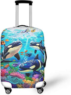 Killer Whale Luggage Cover Elastic Universal Luggage Covers by Dremagia