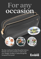 Clear Makeup Bag Zipper Pouch, Transparent Cosmetic Case Organizer, TSA - Image 4