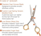 Cricket Centrix Roc-It Dog Professional Stylist 5” Hair Cutting Shears and 30T Thinning Hair Cutting Scissors Duo Set, Salon Barber Supplies for Women and Men Haircut