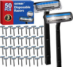 CXYARY 50 Pcs 3 Blade Disposable Razors by CXYARY