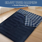 Double Sleeping Bag for Adults Machine Washable 2 Person Camping Sleeping Bag - Image 7