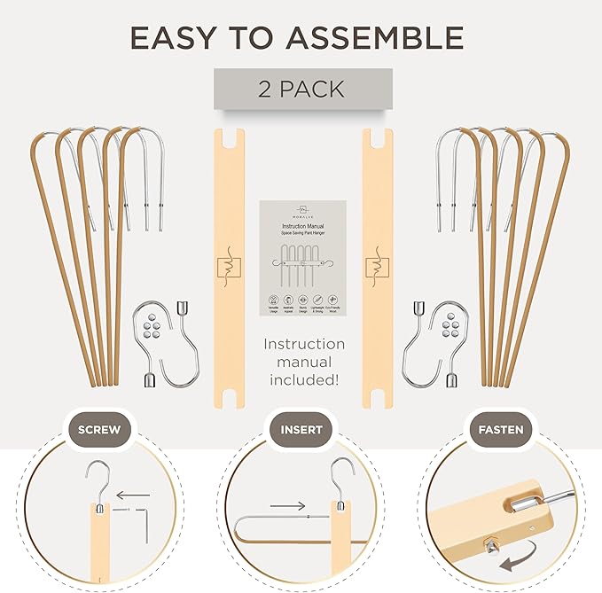 MORALVE Pants Hangers Space Saving - Image 7
