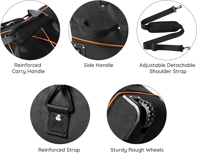 110L/140L Expandable Soft-Sided Foldable Duffle Bag - Image 6
