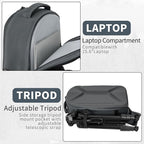 TORIBIO Camera Backpack, Hardshell DSLR Photography Camera Bag, Waterproof Hard - Image 4