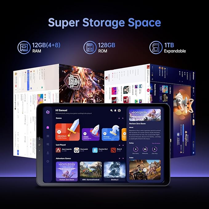 Android Tablet, 10.1 inch Android 14 Snapdragon 685 Processor, 12GB RAM 128GB - Image 3