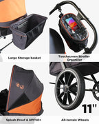 Tandem Wagon Stroller – All-Terrain 2-in-1 Push & Pull Design, Double Seat - Image 8