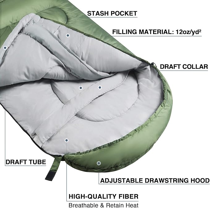 Atarashi Camping Sleeping Bag- 4 Seasons - Image 3