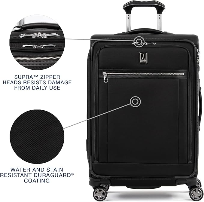 Travelpro Platinum Elite Softside Expandable Checked Luggage, 8 Wheel Spinner - Image 3