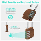 CL21MC 2.6 Inch Long Shackle Combination Lock, 4 Digit Combination Padlock Set - Image 4