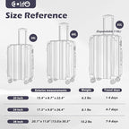 Coolife Luggage Expandable Suitcase PC+ABS Spinner 20in 24in 28in Carry - Image 7