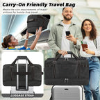 ZOMFELT Travel Duffle Bag for Men, Waterproof Canvas Overnight Duffel Bag - Image 4