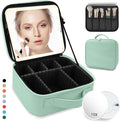 Travel Makeup Bag, with Mirror 3 Color Setting and Detachable 10x Magnifying by MORMIDTravelMakeupBag