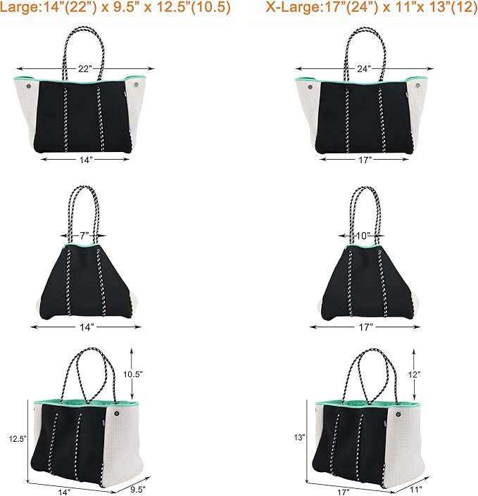 QOGiR Neoprene Multipurpose Beach Bag Tote - Image 5
